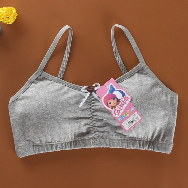 Женский однотонный хлопковый бюстгальтер с бантом и цветочным принтом | Женская