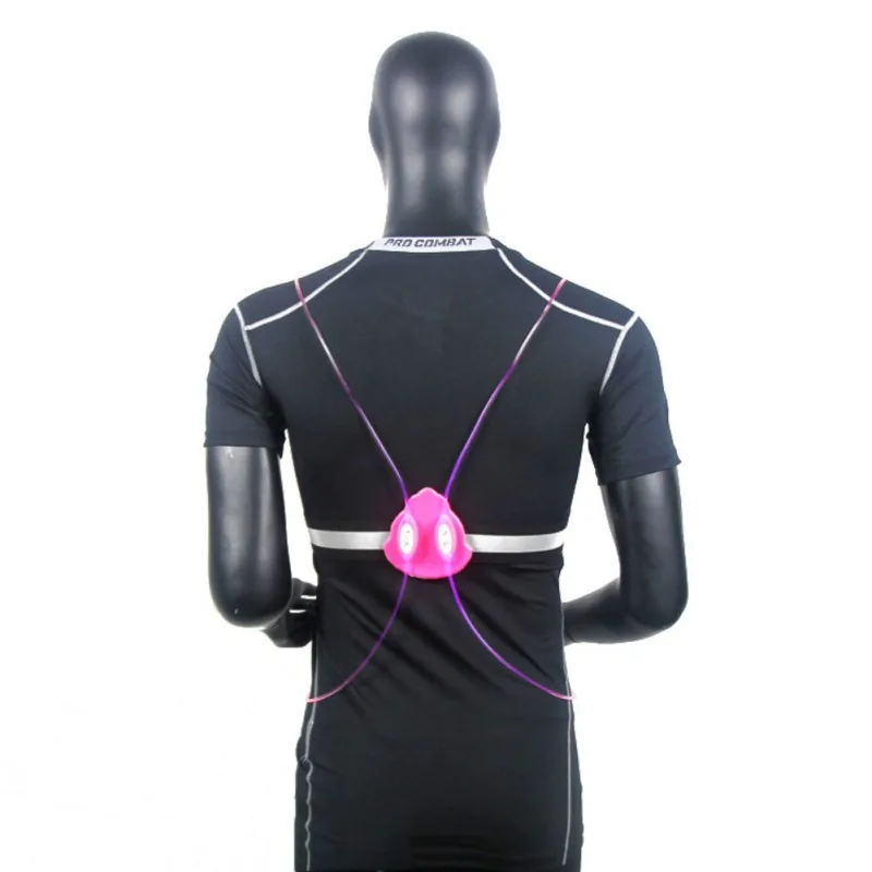 Unisex Outdoor Illuminated Reflective Vest Belt Fiber Optics LED Lights Adjustable Safety Sports Running Cycling Belts | Безопасность и