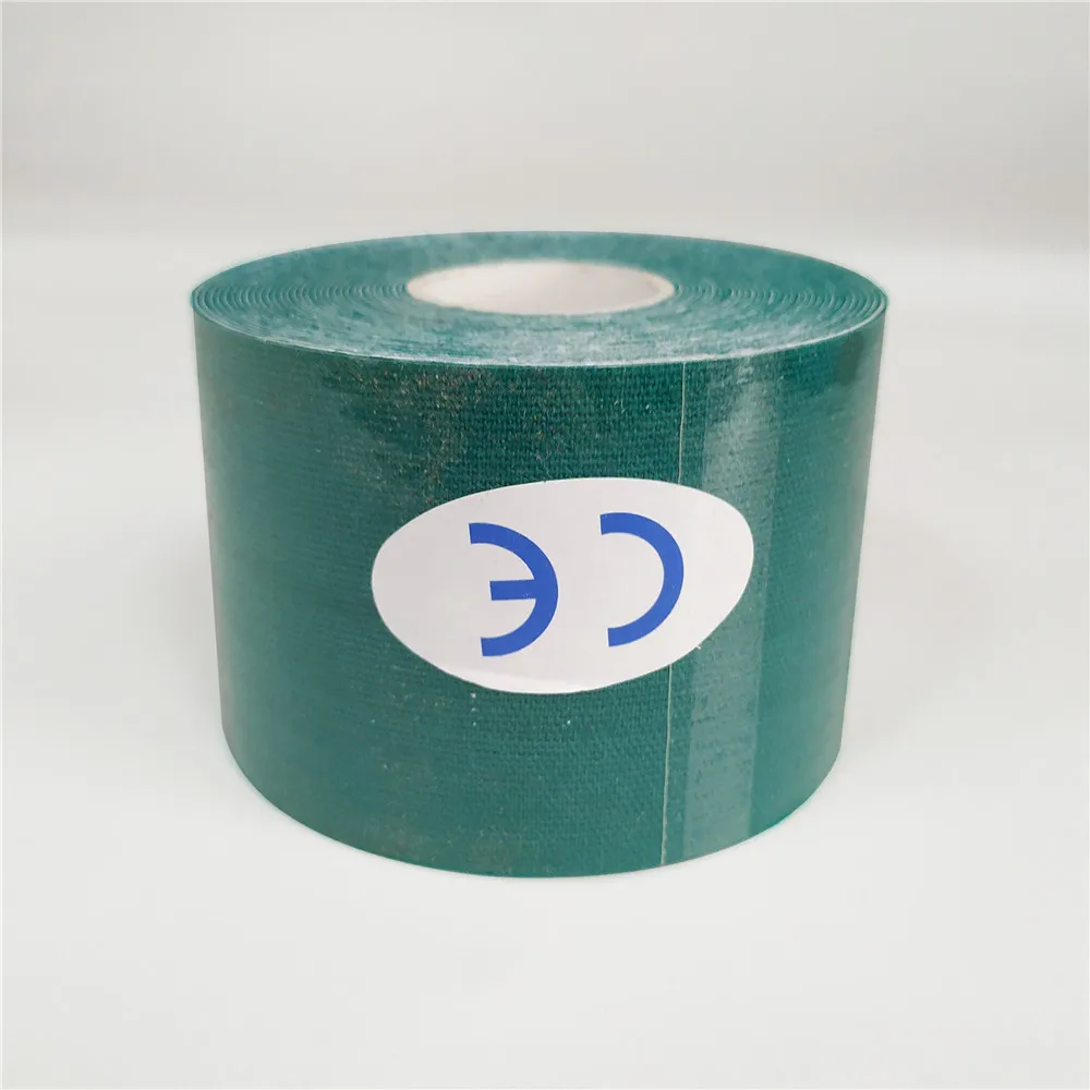 deep green 4 шт./лот 5 см спортивная лента для мышц кинезиологическая лента Атлетическая эластичная клейкая повязка для мышц уход физио повреждение ранение поддержка - Цвет: deep green