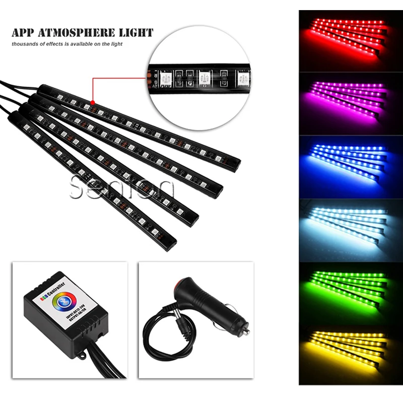 Автомобильная атмосферная лампа для управления приложением Hyundai Solaris Tucson 2016 I30 IX35