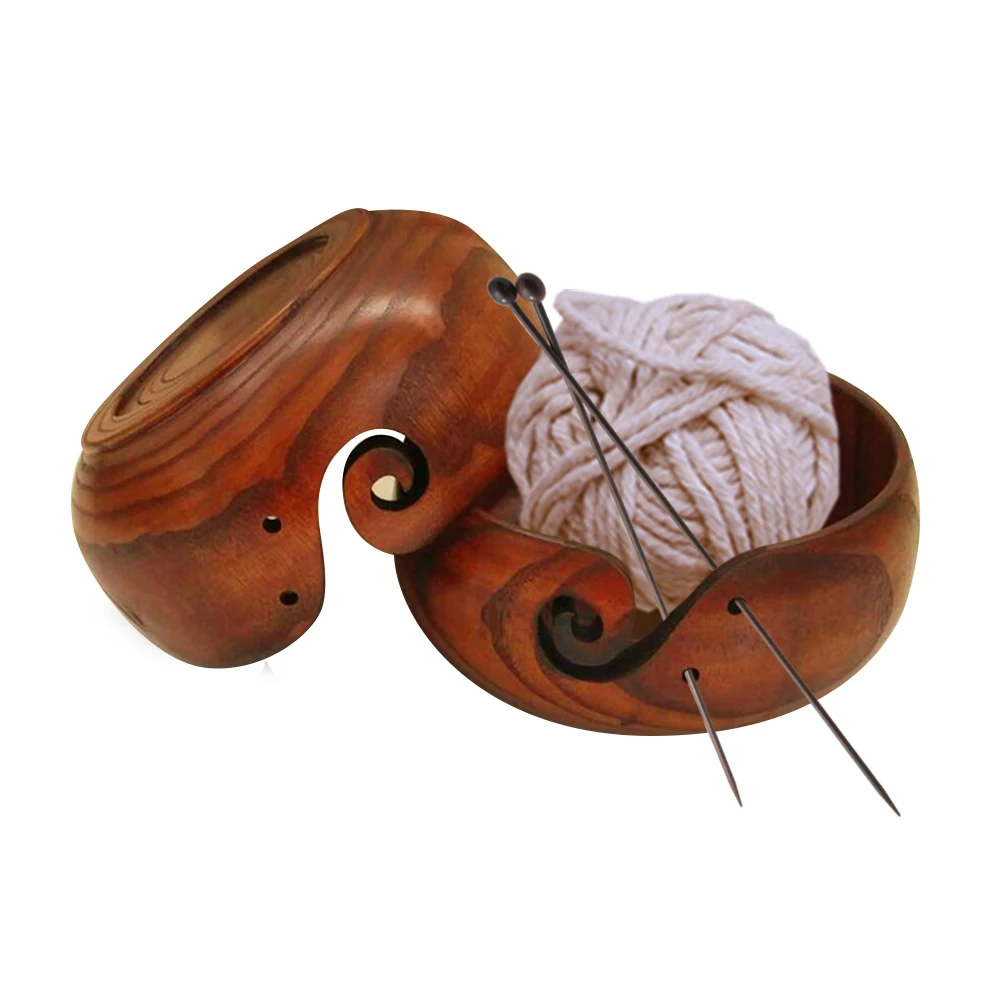 Экологически чистая деревянная круглая шерстяная миска LASPERAL органайзер для