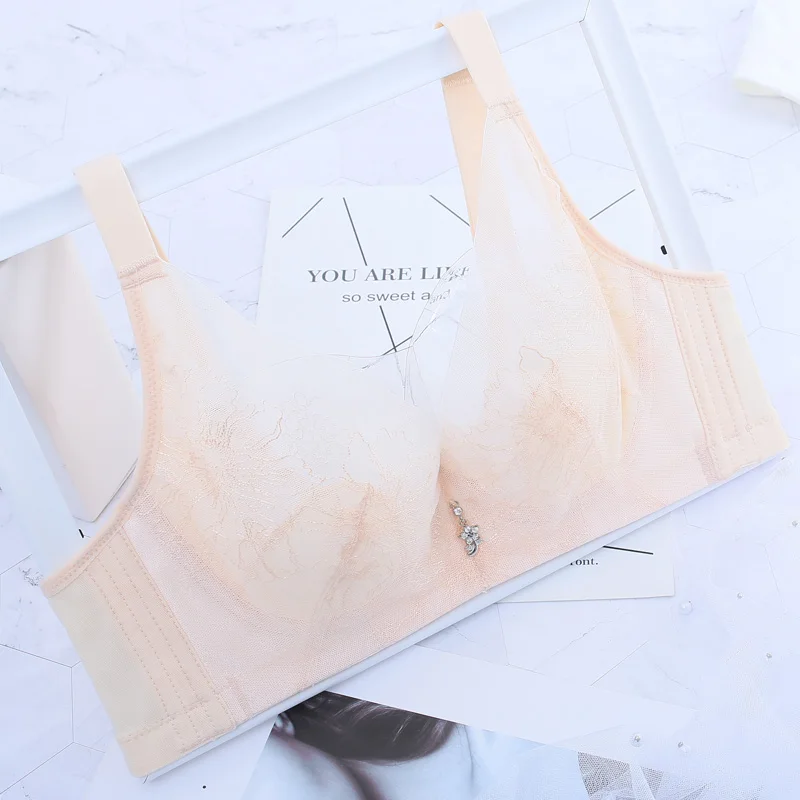 Новое поступление плюс Размеры бюстгальтер ультратонкий Кружева Bralette для женщина Push Up хлопковый бюстгальтер на косточках C D чашки бюстгальтеров тонкое нижнее белье