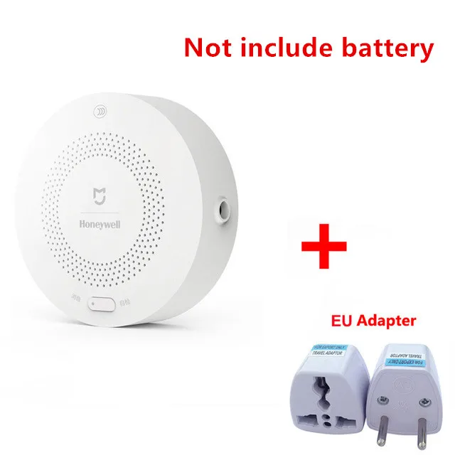 Xiao mi jia Honeywell Датчик дыма пожарный детектор звуковой визуальный датчик дыма Дистанционная сигнализация умный дом приложение управление - Цвет: Add EU plug