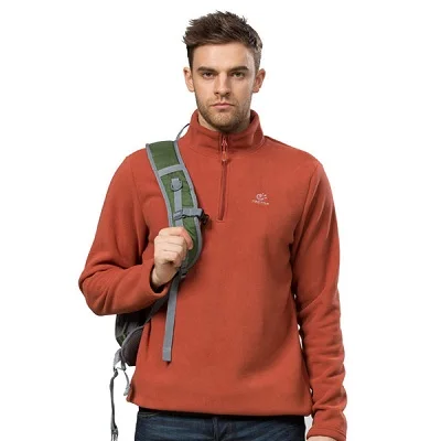 Men Orange Red Мужская Женская зимняя флисовая мягкая куртка спортивные куртки TECTOP для походов, кемпинга, лыж, треккинга мужская женская зимняя одежда - Цвет: Men Orange Red