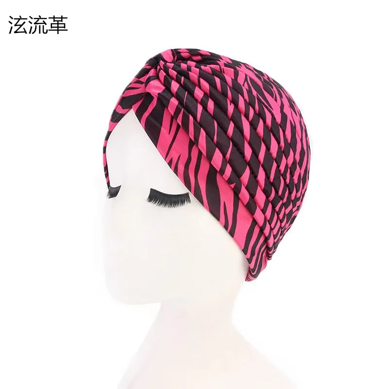 Women Twist Print Turban Headband Bandanas Headwear Stretchy Mujer Chemo Hair Warp Beanie Headcover Hijab | Тематическая одежда и