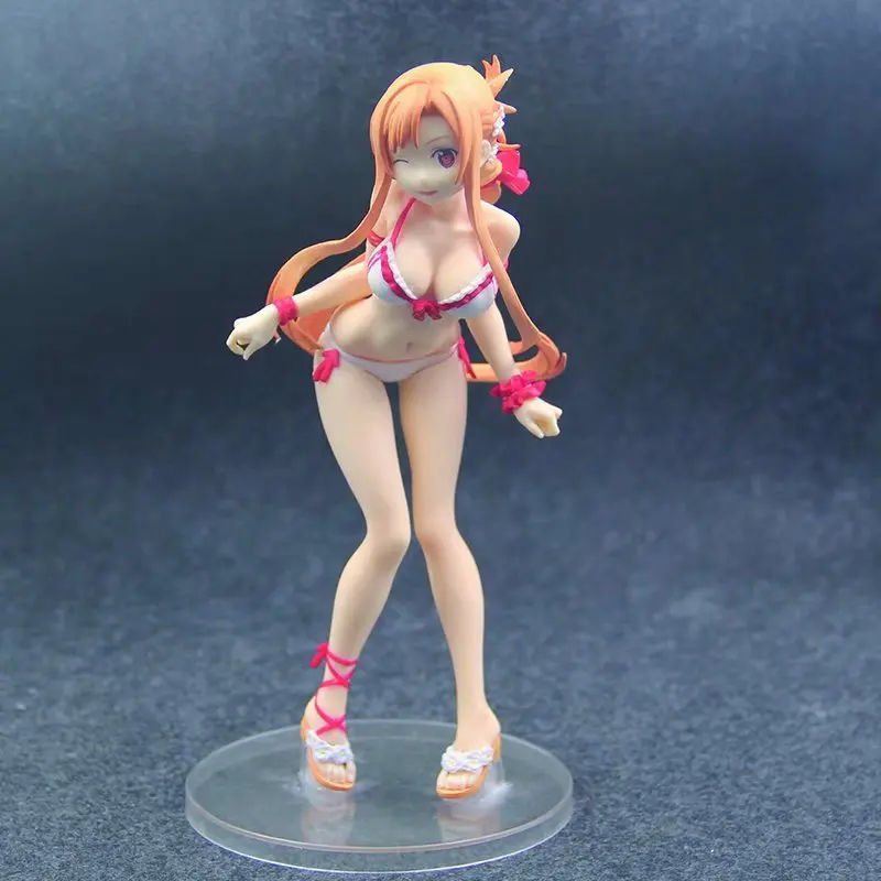 Sword Art Online Action Figure Anime Model Yuuki Asuna Swimsuit 1/7 Scales Dolls Decoration Collection Figurine Toys Gifts 21cm | Игрушки и
