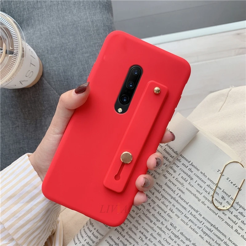 Hand Band red Силиконовый чехол на руку для oneplus 7 pro 6 6t 5 5t 7t держатель на запястье держатель для телефона Подставка мягкий чехол s one plus 7 задняя крышка - Цвет: Hand Band red