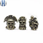 EDC ретро бусы на веревочке превратности тамплиерский рыцарь латунный Крестоносец доспехи воин зонт-кинжал веревочный нож бусины Паракорд