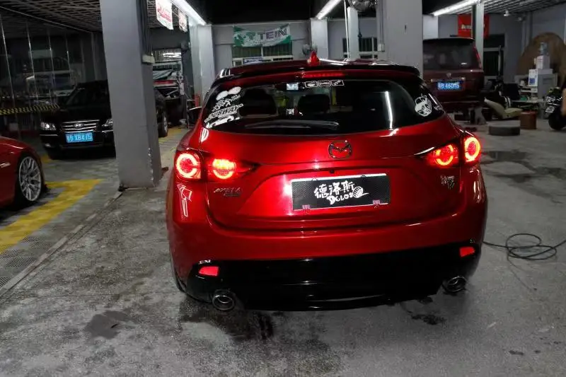 Автомобильный Стайлинг для Mazda 3 задний светильник s Axela hatch-back версия светодиодный задний светильник динамический сигнал поворота DRL+ тормоз+ Парк+ знак