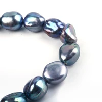 natural keshi pearl bead strands cultured freshwater pearl prussianblue for diy jewelry accessories finding making supplies
