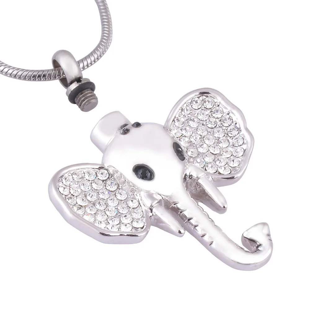 

Animal Cremation Elephant Pendant Necklace For Memory Jewelry