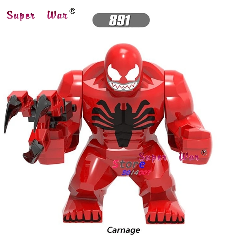 891 Один большой размер Marvel Зеленый Фонарь Kilowog DC желтый фонарь Sinestro Thanos Venom Carnage Бэтмен строительные блоки игрушки - Цвет: 891