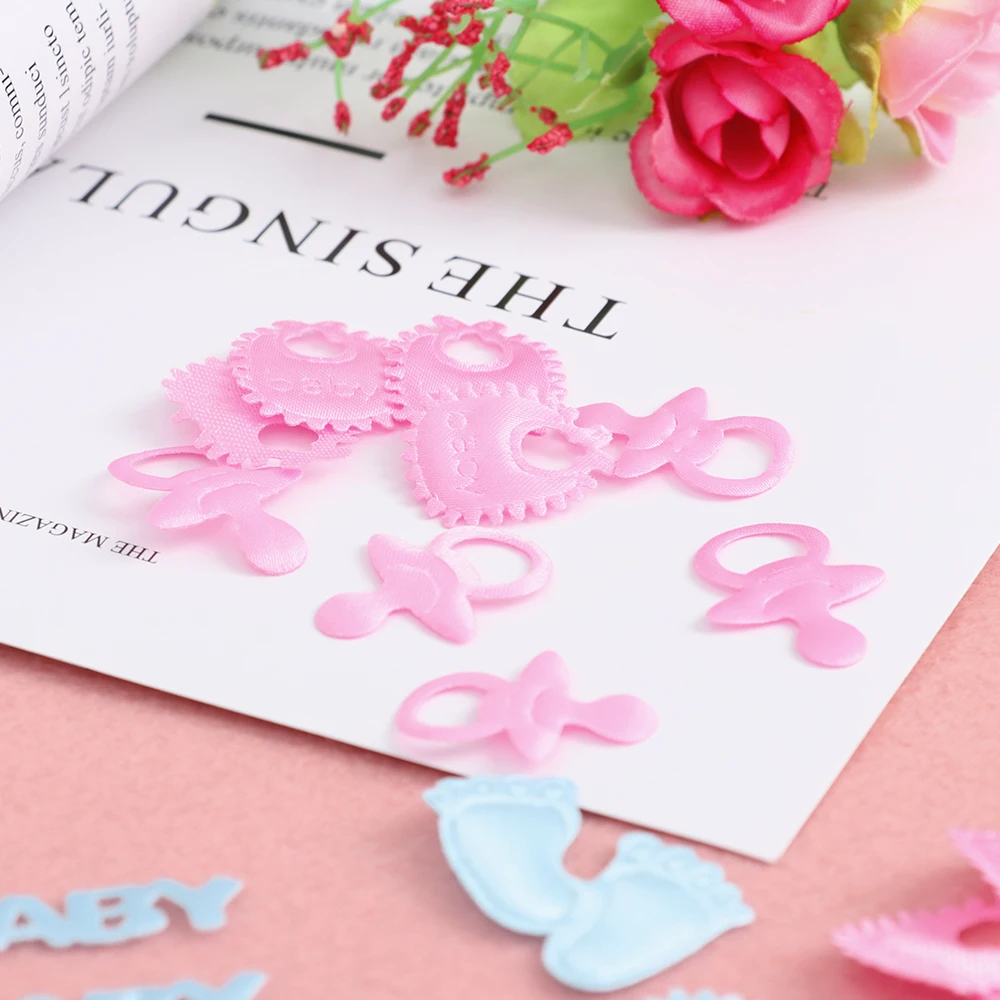 100 шт./упак. Baby Shower конфетти стол вечерние декоративная обсыпка ко дню рождения, соски-пустышки, детские комбинезоны с нагрудниками, Стиль комплект одежды для маленьких мальчиков и девочек, декор для душа