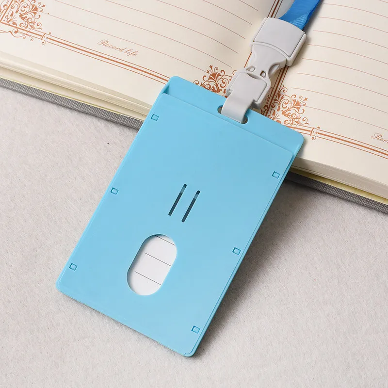 

1PCS/Set Plastic ID Badge Holder Accessories Vertical Credit Card Bus Cards Case Papelaria Cute Stationery Stoer office Supplies