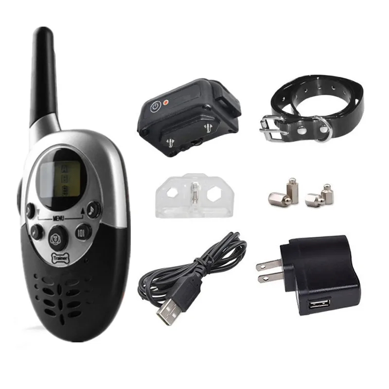 Водонепроницаемый перезаряжаемый ошейник для дрессировки собак с ЖК-дисплеем и