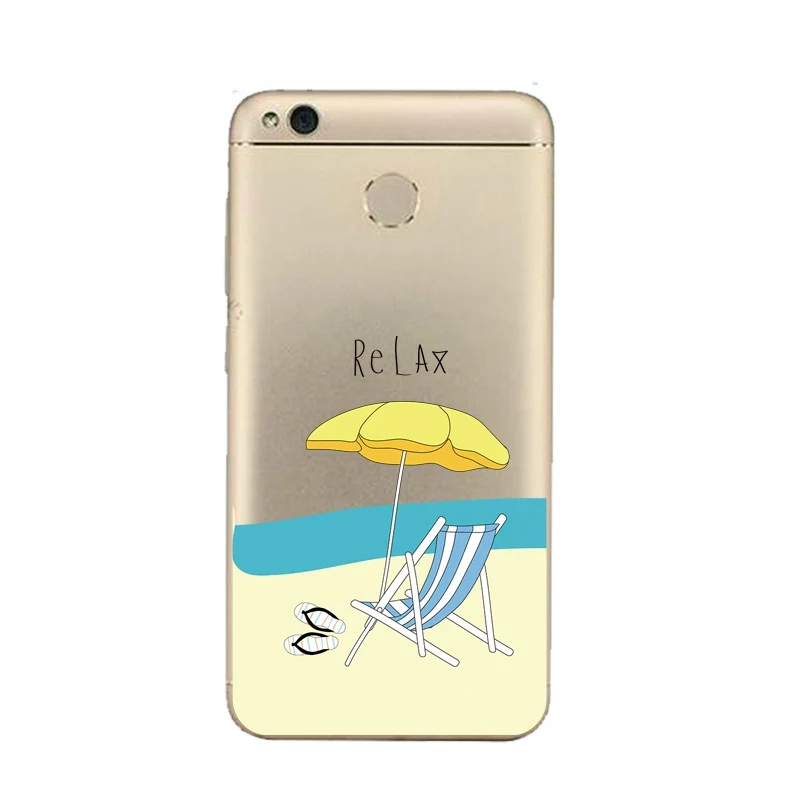 Пляжный мягкий прозрачный чехол для телефона из ТПУ xiaomi redmi 4x 4a note5a note4x 5S mi6 note3 Girafee