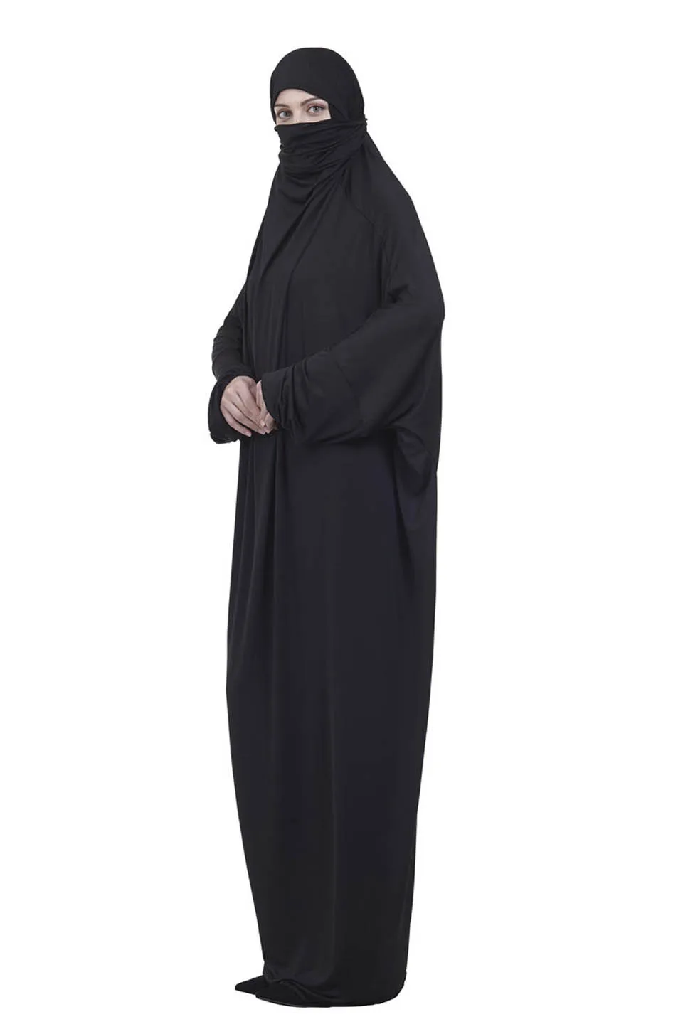 Новое мусульманское платье рукав летучая мышь abaya Дубай платье хиджаб мусульманский хиджаб шарф в масках мусульманская одежда Рамадан Молитвенное платье