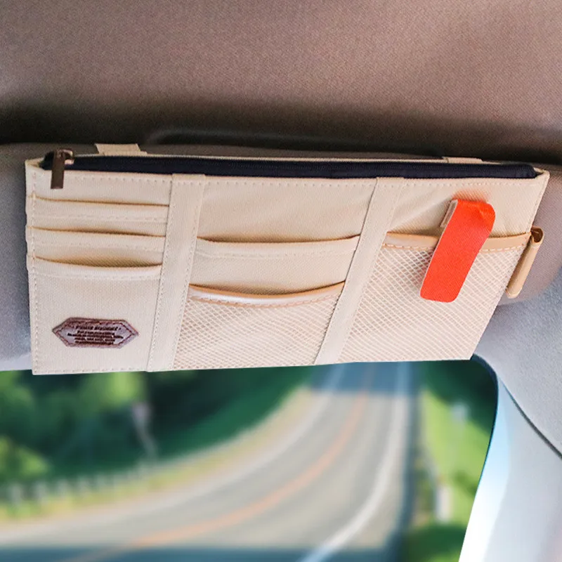 Car Multi-Function Korean Sun Visor Storage Bag Portable Clip Card Mobile Phone car accessories interior | Автомобили и мотоциклы