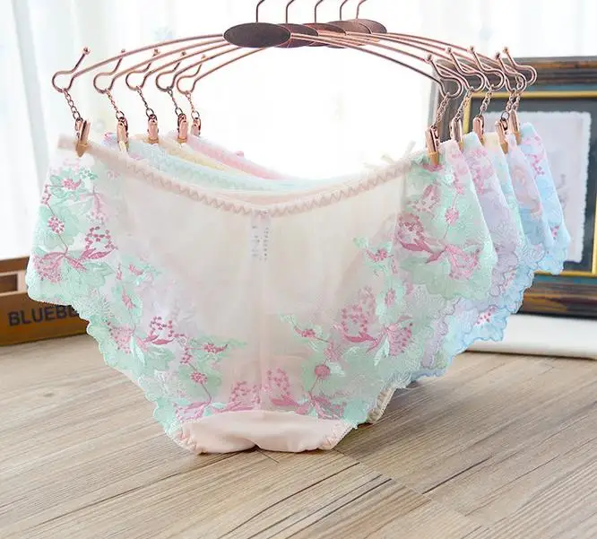 QA144 кружевное женское нижнее белье интересное женские трусы с двумя бантами