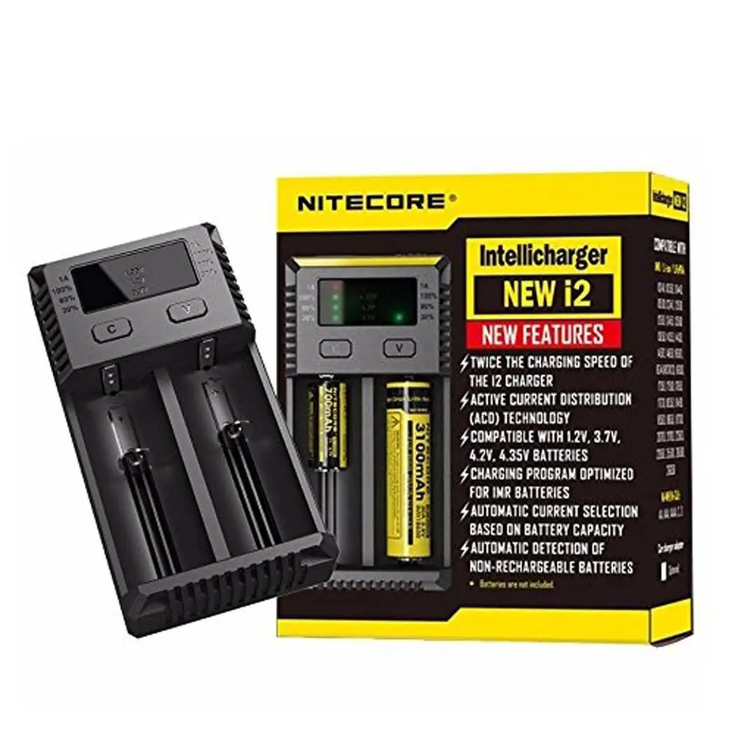 2 слота Intellicharger US Plug зарядное устройство AA AAA AAAA C D для Li Ion 120 5 см/47 4 дюйма IMR Ni MH