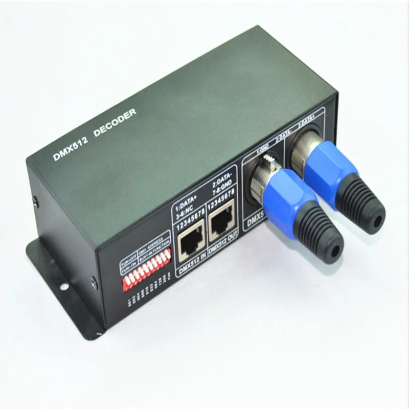

DMX512 DC12-24V RGBW DMX 512 Decoder led controller 4CH , RGB LED DMX512 decoder 4 Channel * 8A , Free shipping