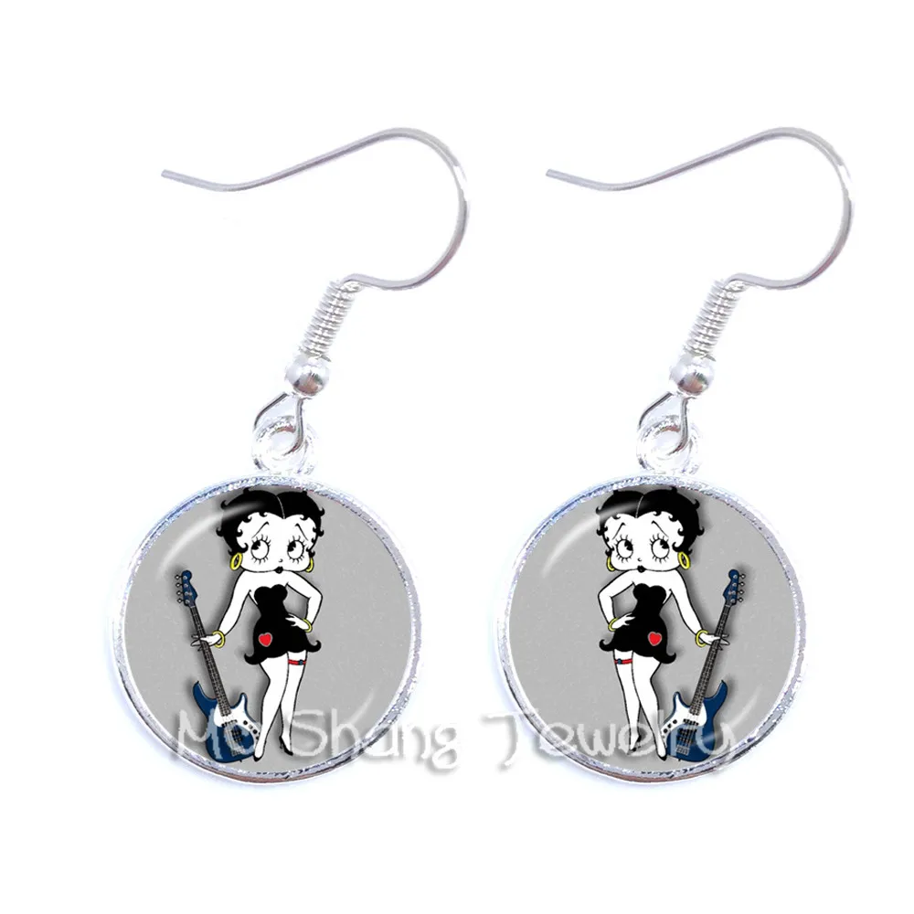 Рождественские серьги в виде стеклянного купола стиле ретро Бетти боп Женские