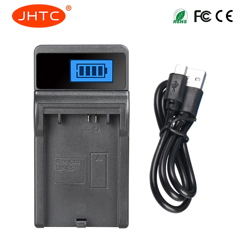 Зарядное устройство JHTC USB зарядное с ЖК дисплеем для Canon EOS Rebel XS T1i XSi 1000D 500D 450D Kiss X3 X2