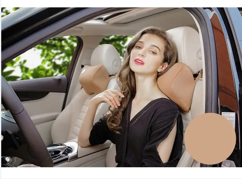2 1 шт. Автомобильная подушка для шеи Защита авто подголовник Поддержка Подушка для автомобиля путешествия спальный автомобиль аксессуары пены памяти удобные - Название цвета: 2