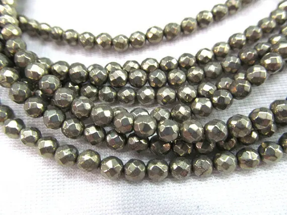2-14mm 16inch high quality genuine pyrite beads round ball faceted charm jewelry bead | Украшения и аксессуары