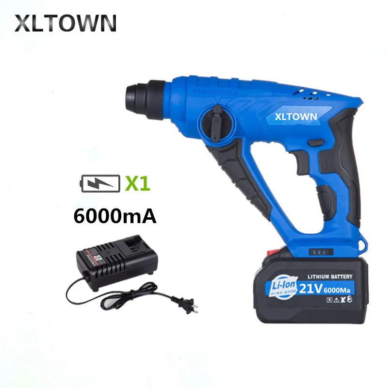 XLTOWN 21 в электрический молоток многофункциональный 6000 мАч перезаряжаемый литиевый аккумулятор молоток Дрель ударная дрель электрическая дрель