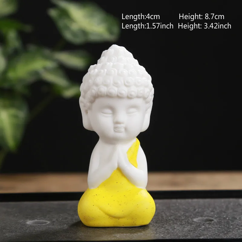 Белый фарфор Maitreya Buddha Stutues миниатюрные фигурки Tathagata чайники украшение сада