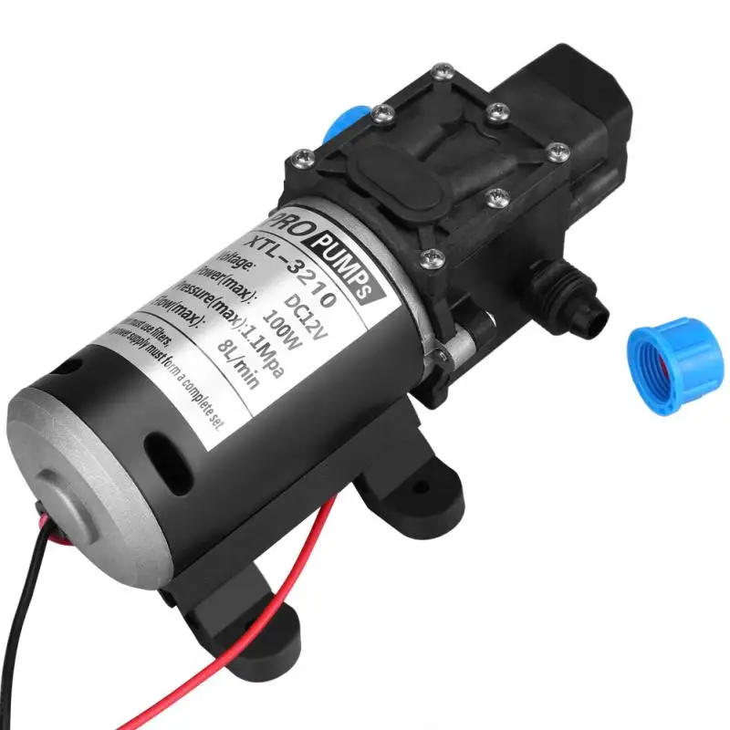 Прочный DC 12V 160Psi 8л/мин мембранный самовсасывающий Электрический водяной насос с
