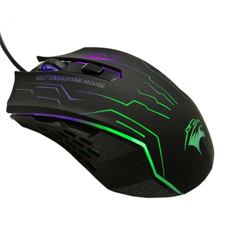 Бесшумная оптическая компьютерная мышь 6 кнопок 3200DPI|Мыши| |