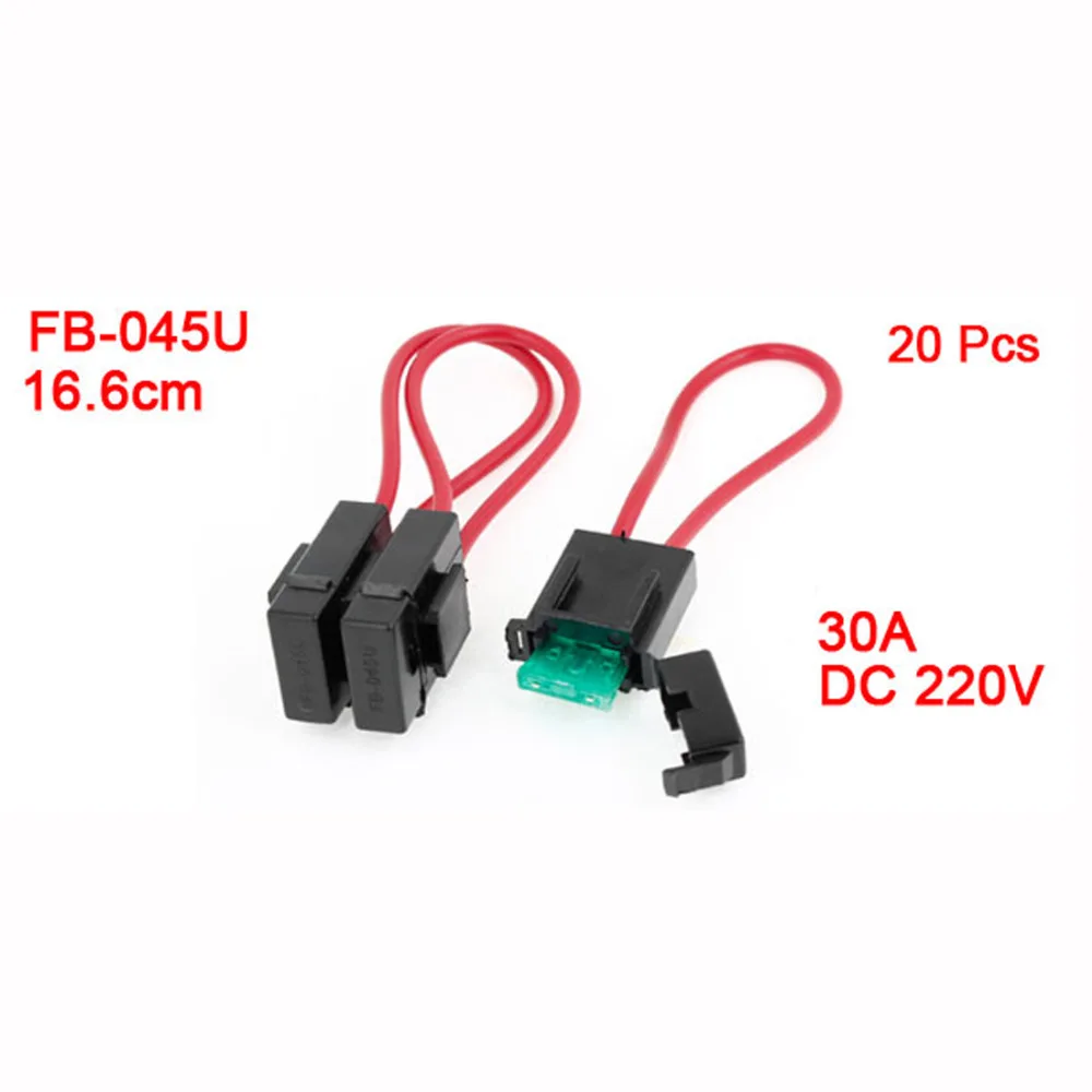 X AUTOHAUX 20 шт. Φ Тип 30A 220V черный пластиковый корпус держатель предохранителя для