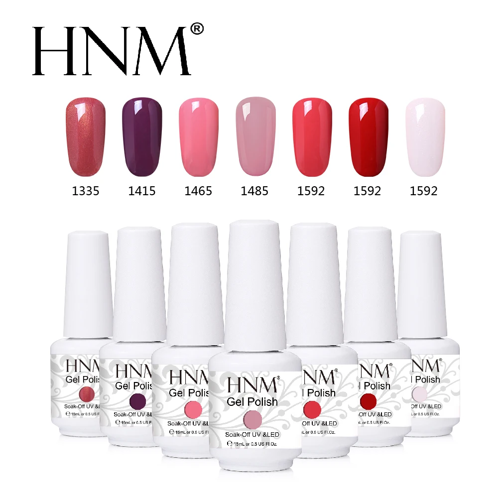 HNM 15 мл УФ-гель для ногтей лак удаляющийся замачиванием светодиодный светильник Гель-лак Полуперманентная живопись желлак Лаки лакукер штамповка эмаль