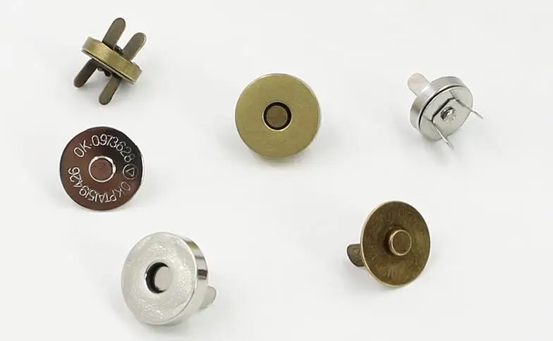 30 компл./лот 18 мм * 4 бронзовая/серебристая металлическая Магнитная кнопка для