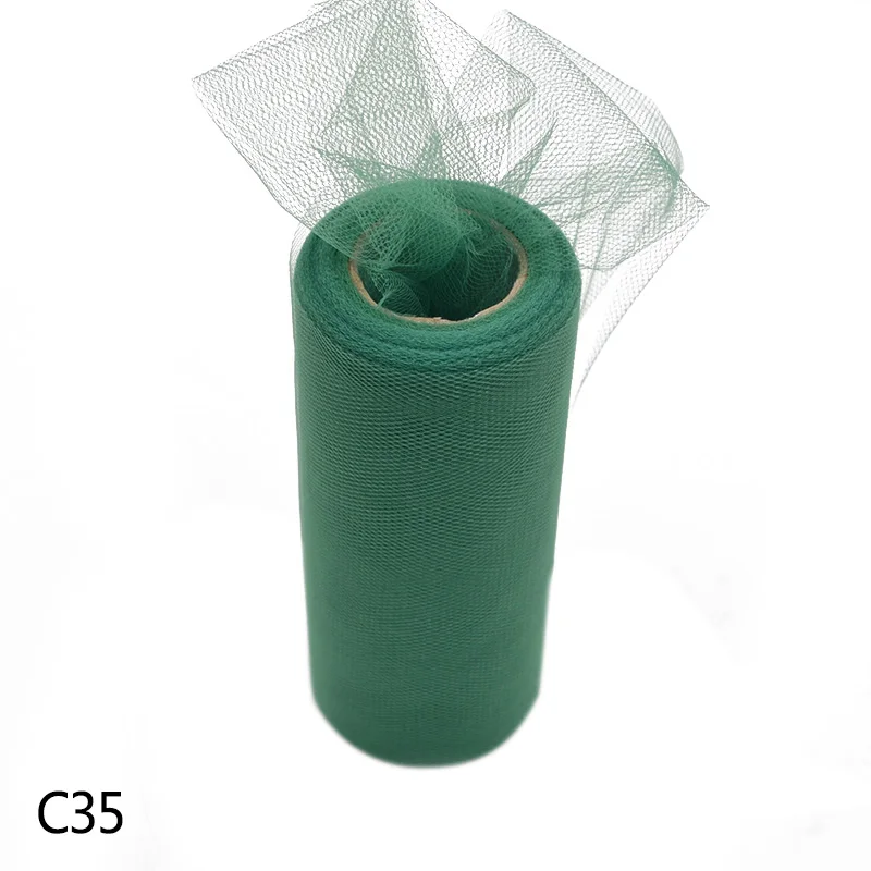 C35 22 м* 15 см тюль рулон катушки пачка для Свадебная отделка органзы Лазерная день рождения принадлежности DIY душ стол бегуны ремесла - Цвет: C35