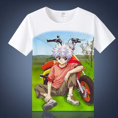 Мужская и женская дизайнерская футболка Hunter X Hunter, Карнавальная футболка GON FREECSS, новая футболка с аниме Kurapika, модные футболки Killua TX054