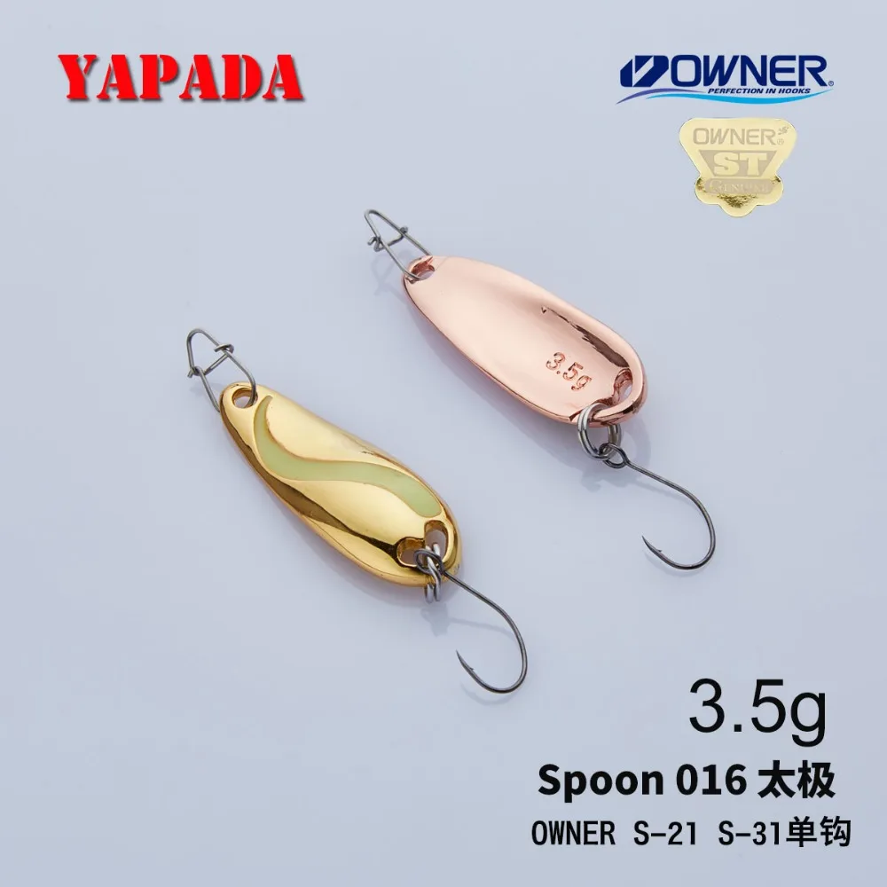 YAPADA ложка 016 TaiChi светящаяся 2 5 7 г владелец одиночный крючок 30 45 мм многоцветная