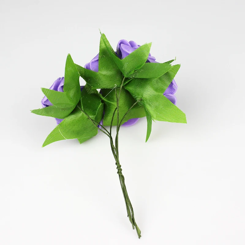 3 см ПЭ выросли пены мини букет искусственные цветы розы для свадебного украшения