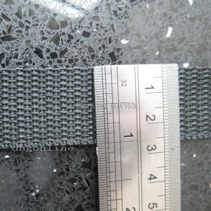 25 Yard 1&quot 25mm Polypropylene Webbing Belt Strap Buckles Strapping Black PP |