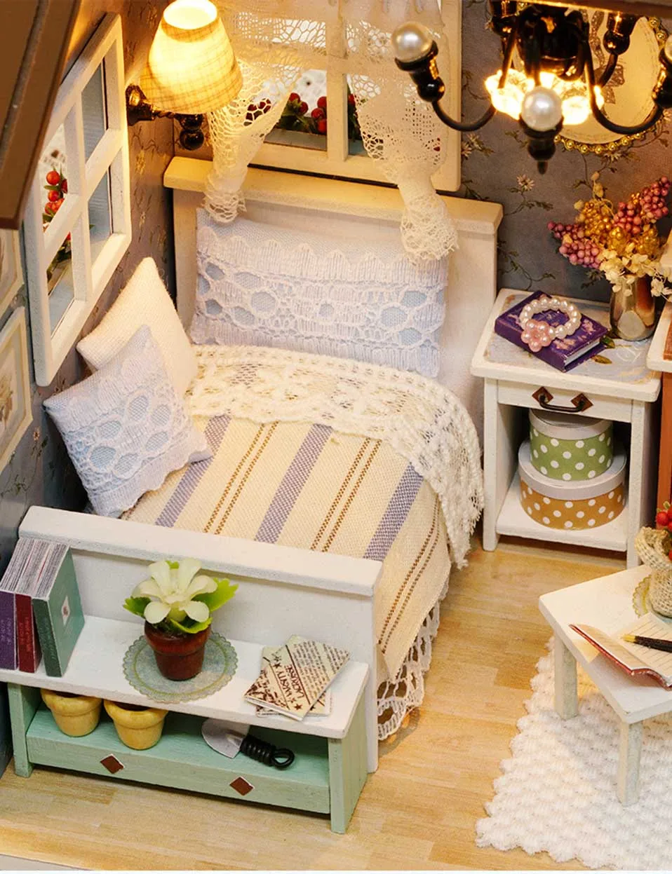 Кукольный дом Diy деревянный кукольный дом DIY 1:12 Кукольный Миниатюрный дом аксессуары/фарфор/мебель деревянная игрушка дом замок игрушки
