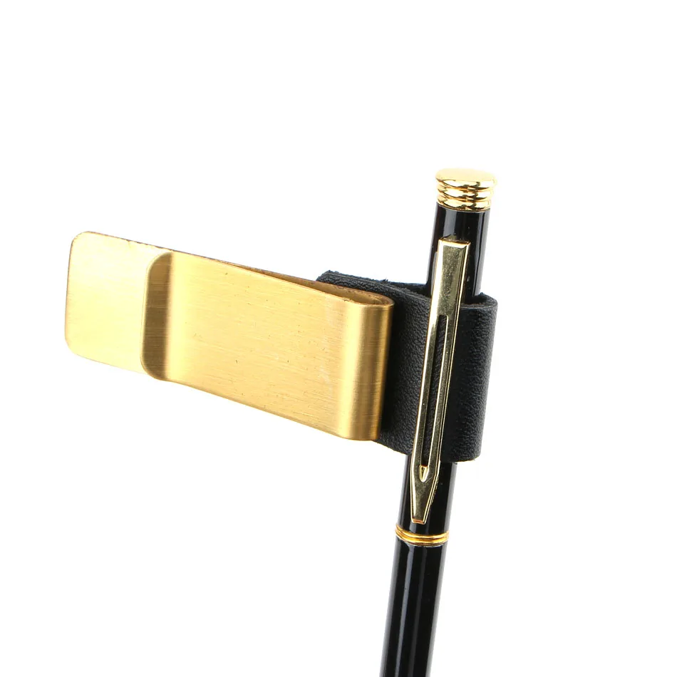 Металл латунь клипсовый держатель для Винтаж натуральная кожа дорожная записная