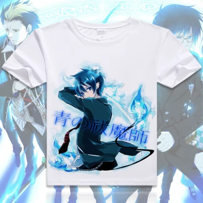 Аниме «Blue Exorcist», «Okumura», «Rin футболка Косплэй костюм синий экзорцист» футболка «синий экзорцист» футболка для косплея «Blue Exorcist», «Okumura», «Rin - Цвет: A as picture