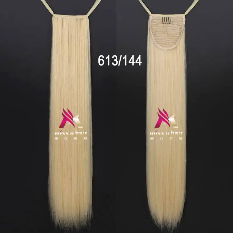 Miss U Hair 2" 60 см 18 цветов Длинные прямые ленты хвост Синтетический зажим для хвостики из волос расширение Повседневные Вечерние парик