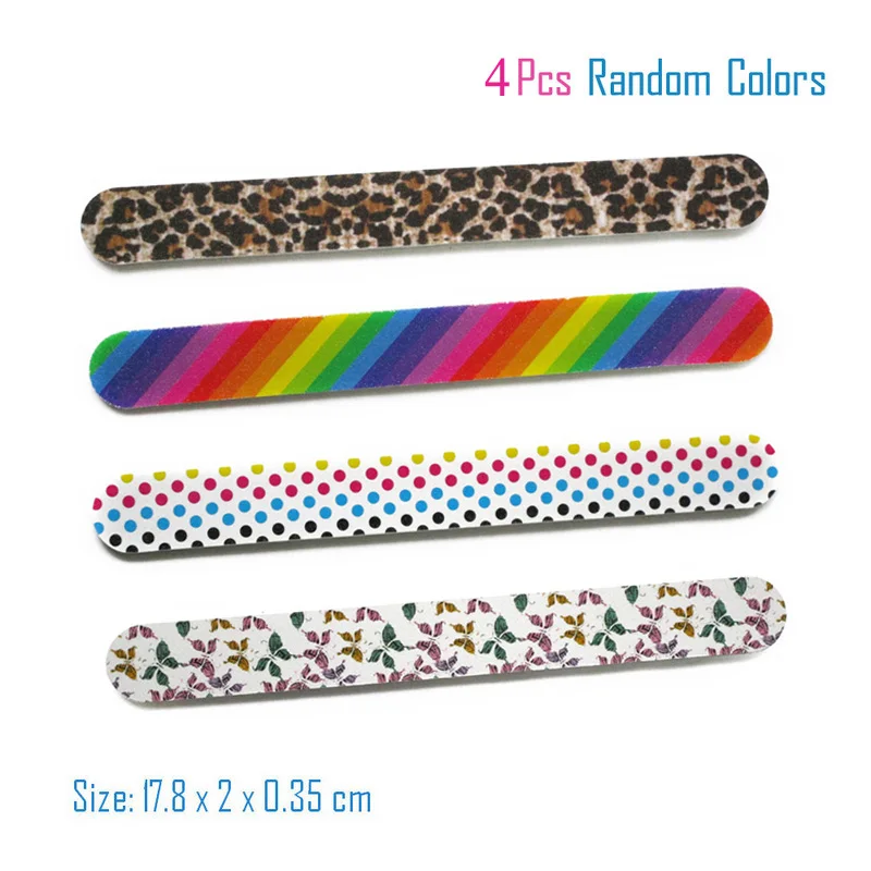 4Pc BBT040Big AddFavor 4 шт. мелкая губка для ногтей полировщик Маникюрный Инструмент пилочка для ногтей блок лак для ногтей пена наждачная бумага EVA пилка для ногтей полировщик - Цвет: 4Pc BBT040Big