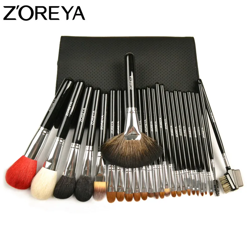 ZOREYA Professional Makeup Brush Set 26pcs Kolinsky Hair Make Up Brushes Top Quality brochas maquillaje