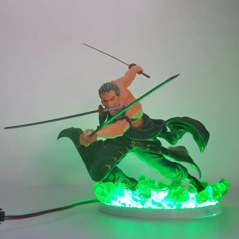 

One Piece Zoro Sanzen Sekai Three Thousand Worlds Action Figures Led Rock Base Toy One Piece Anime Roronoa Zoro