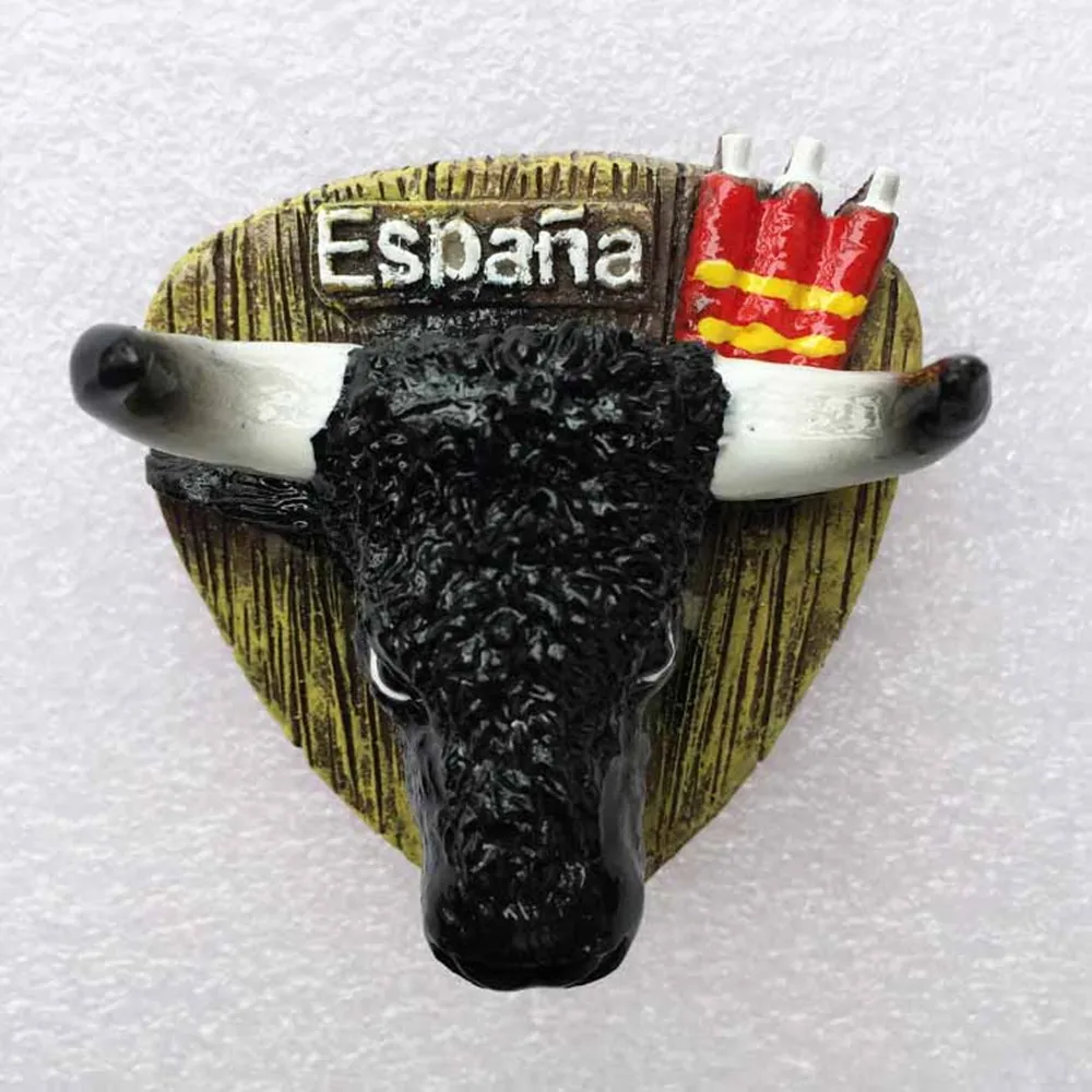 Горячий Toreo Espana коррида Испания магниты на холодильник смолы ручной работы 3D голова быка магнитный холодильник стикер путешествия сувениры