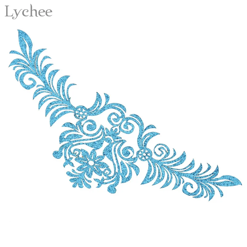 Lychee Life блестящий цветок Vine утюжок для передачи тепла на нашивках воротника